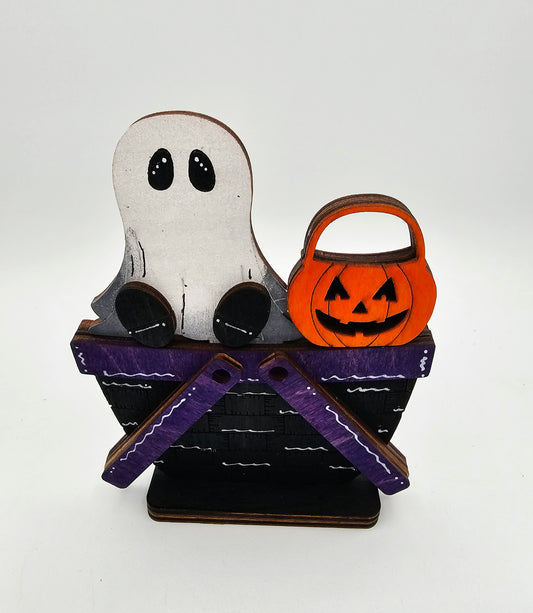 PAINTED - Ghost Basket - Small