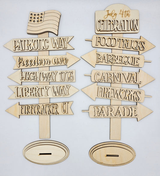 Patriotic Arrow Street Signs