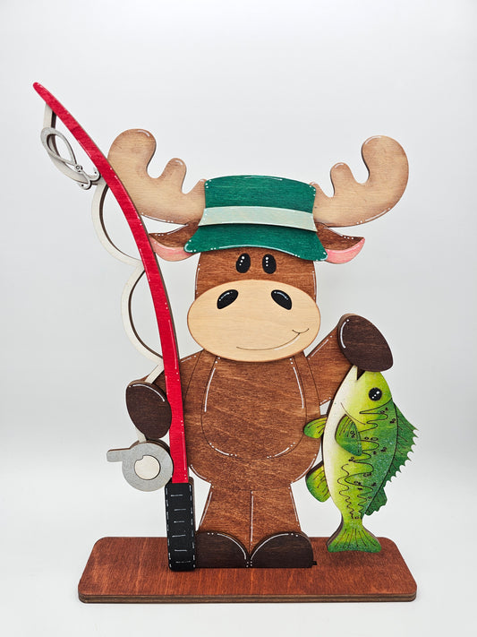 PAINTED - Fishing Moose