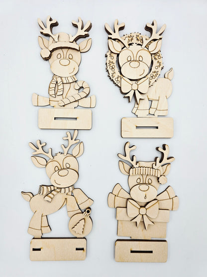 Christmas Reindeer Sitters x4