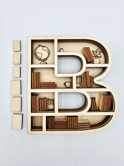 Letter Book Shelf Decor