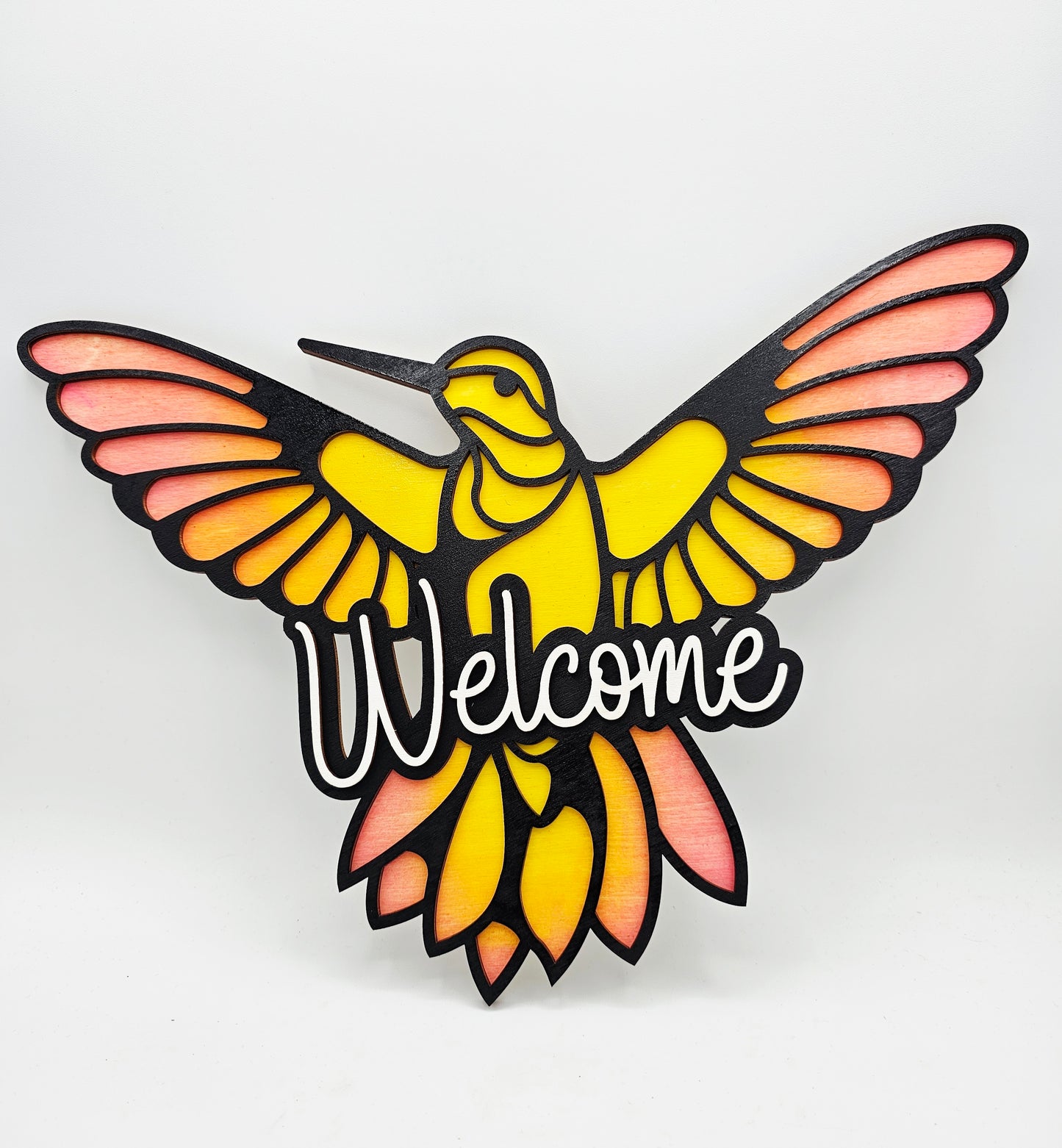Hummingbird Welcome Sign