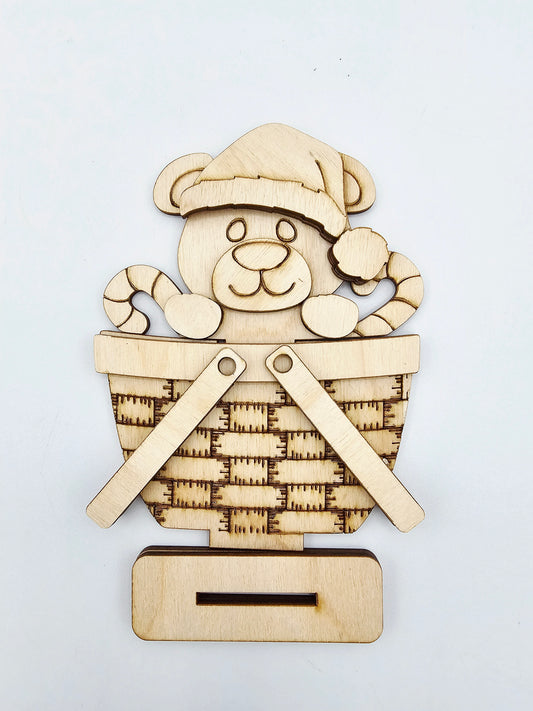 Christmas Bear Basket - Small
