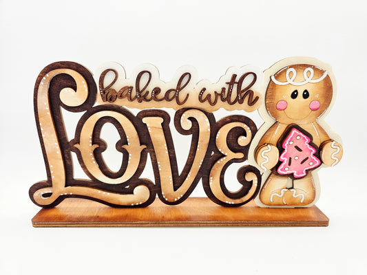 PAINTED - Baked with Love Gingerbread Sitter