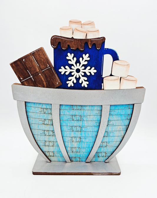 PAINTED - Hot Cocoa Basket - Large