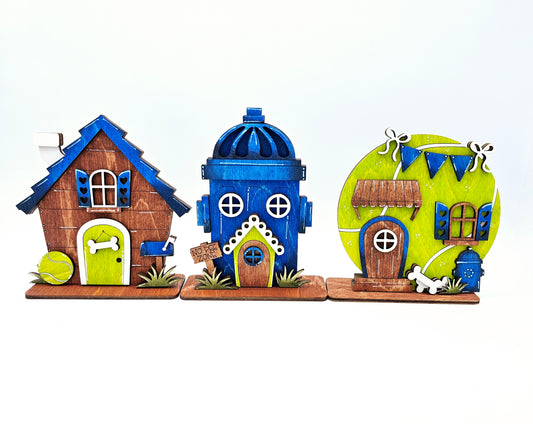 PAINTED - Mini Dog Houses