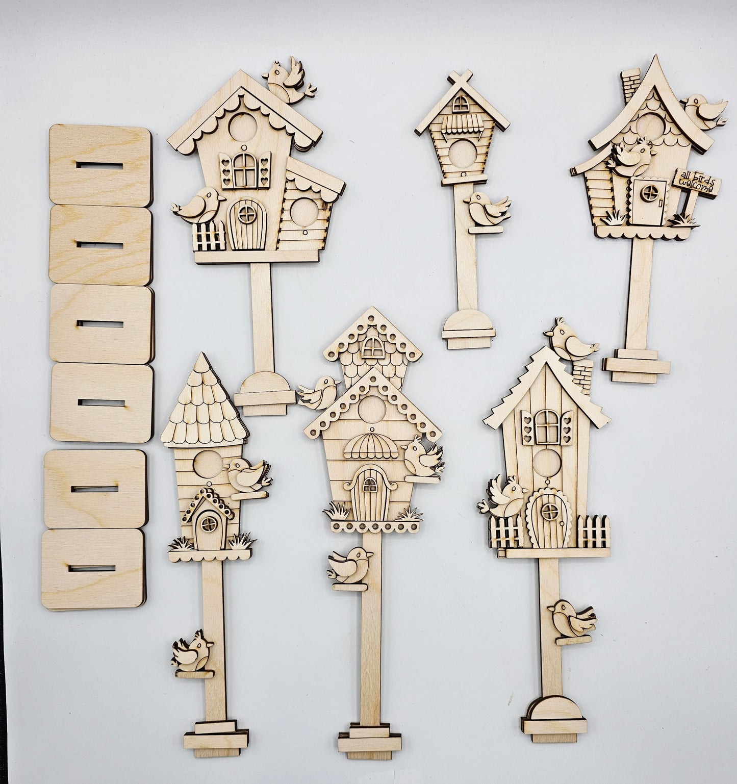 Mini Bird Houses - Tall