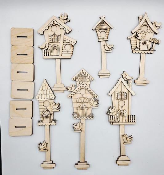 Mini Bird Houses - Tall