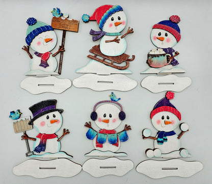 Winter Snowman Sitters x6