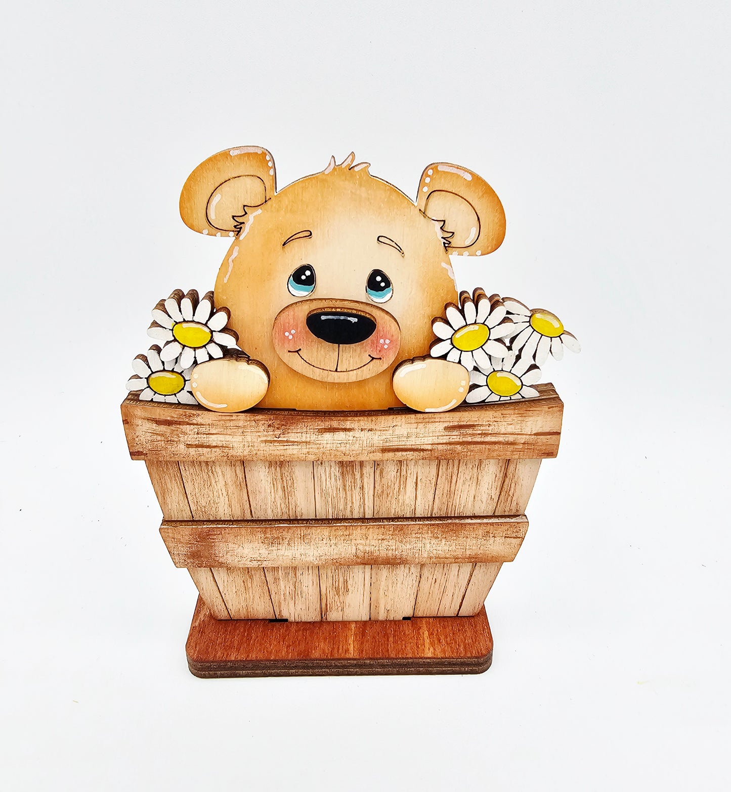 PAINTED - Spring Bear Basket - Small