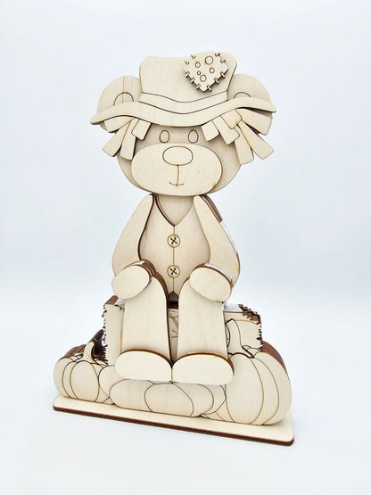 Scarecrow Bears Shelf Hanging