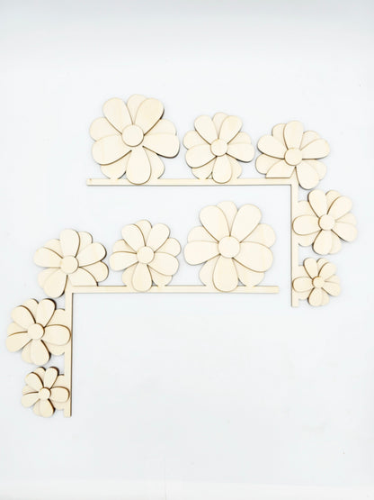Spring Layered Flower Door Corner