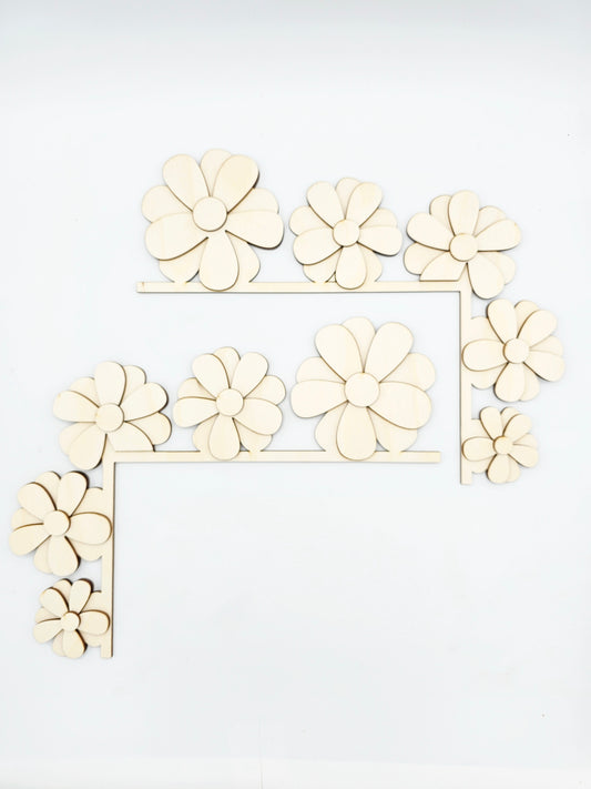 Spring Layered Flower Door Corner
