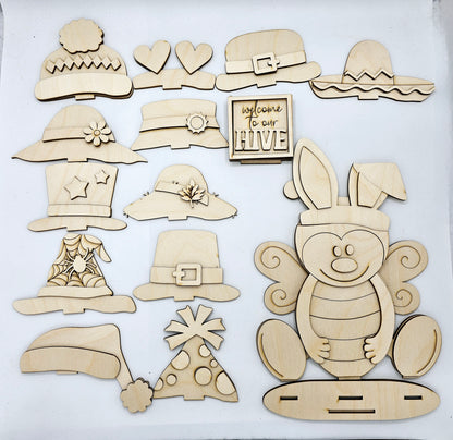 Animal Interchangeable Hat/Bow Kits