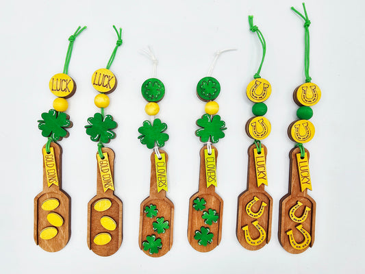 PAINTED - St. Patrick Scoop Ornament Tag