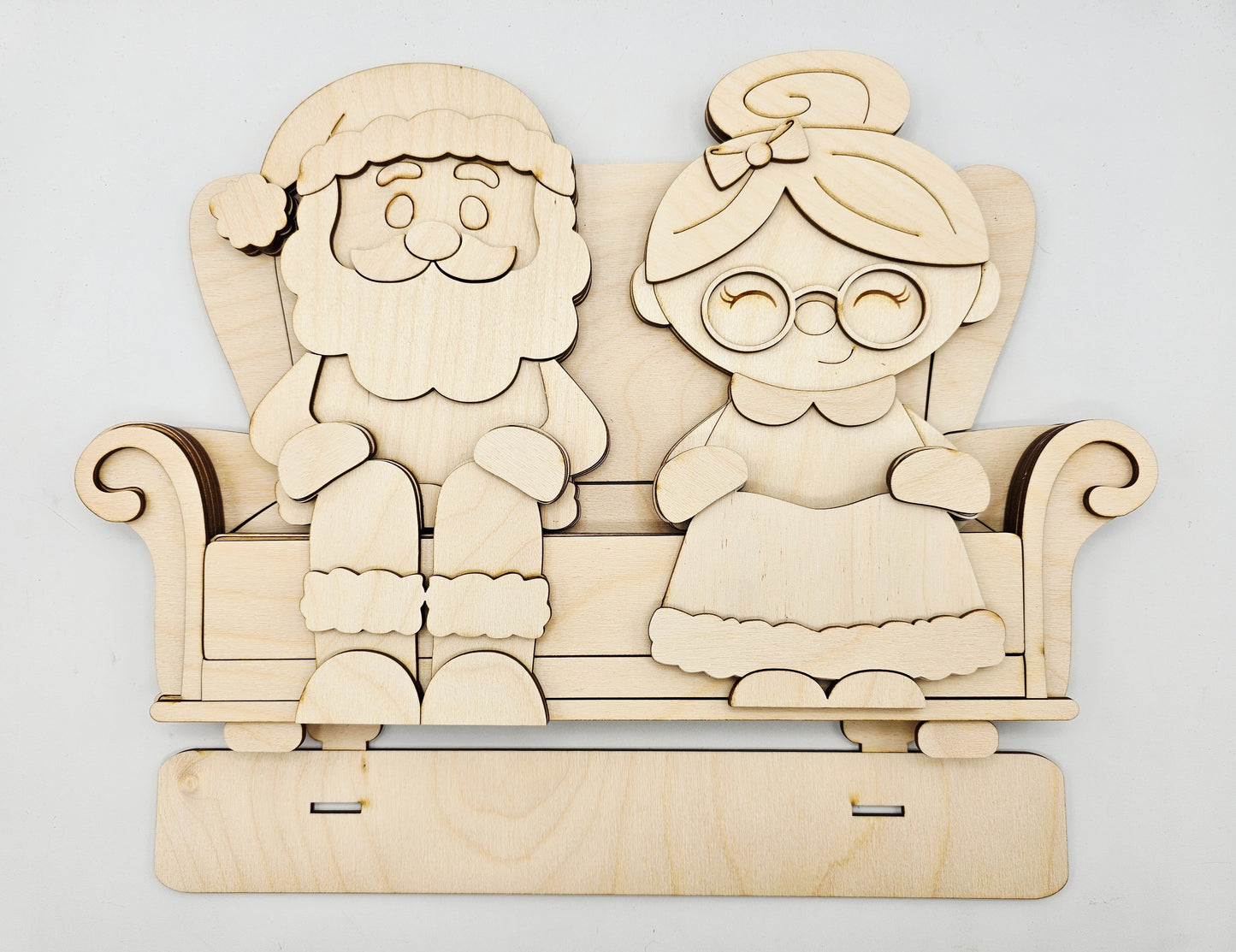 Santa & Mrs Claus Shelf Hanging