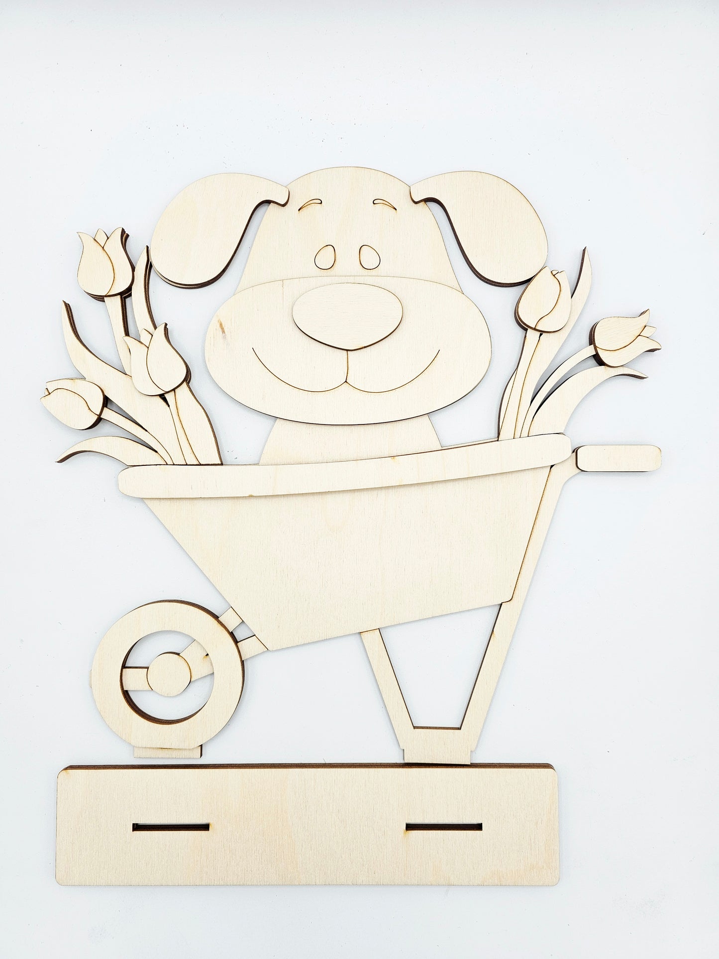 Spring Dog with Wheelbarrow