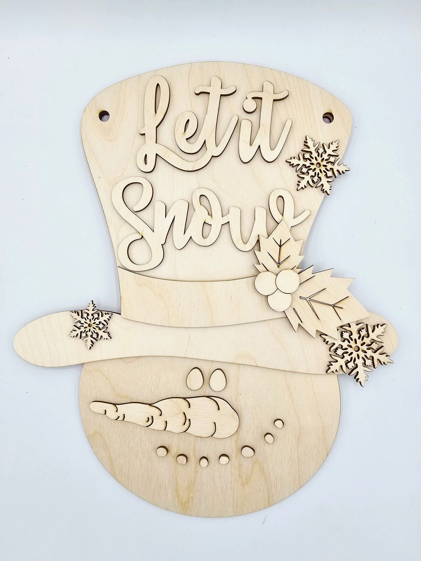 Let It Snow Snowman Door Hanger