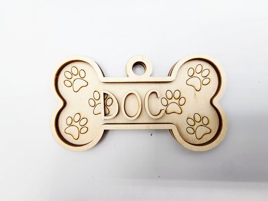 Dog Bone Ornament - Personalized