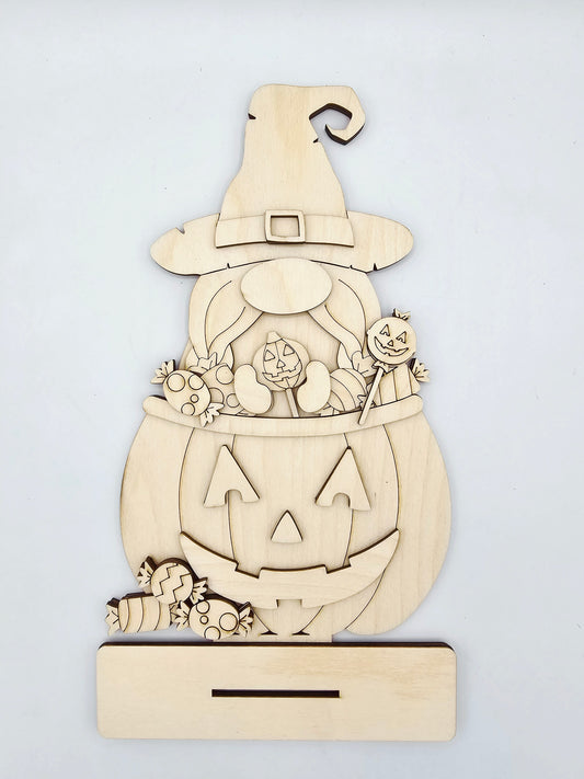 Gnome Witch Pumpkin Sitter