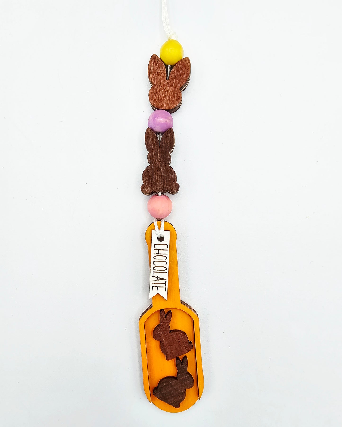 PAINTED - Easter Scoop Ornament Tag