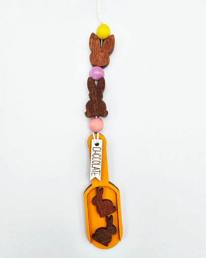 PAINTED - Easter Scoop Ornament Tag