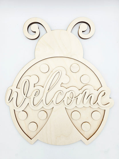 Ladybug Welcome Sign
