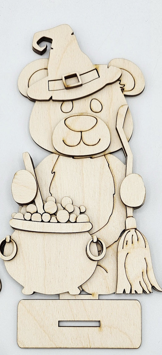 Halloween Bear with Cauldron