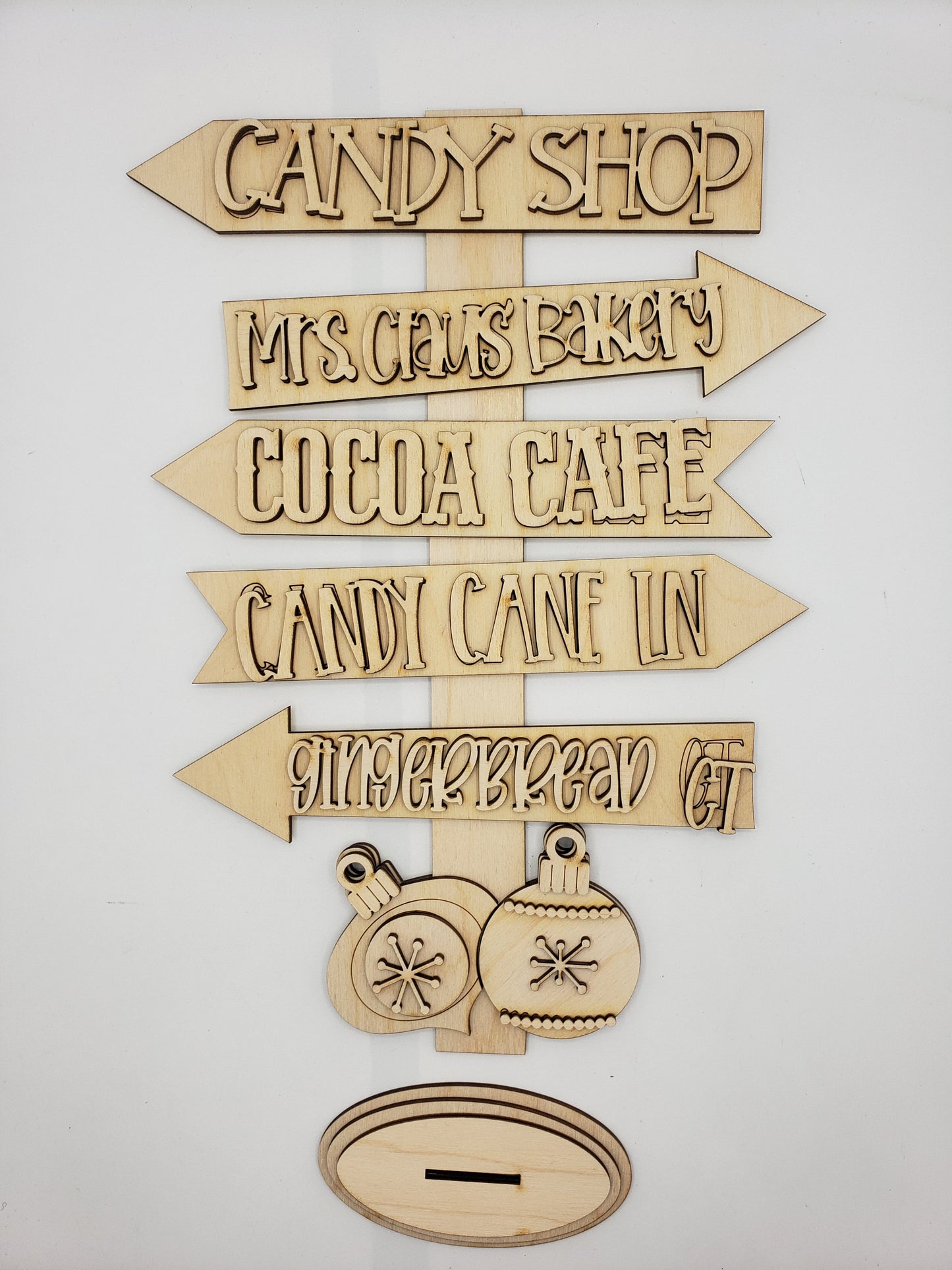 Christmas Arrow Street Sign