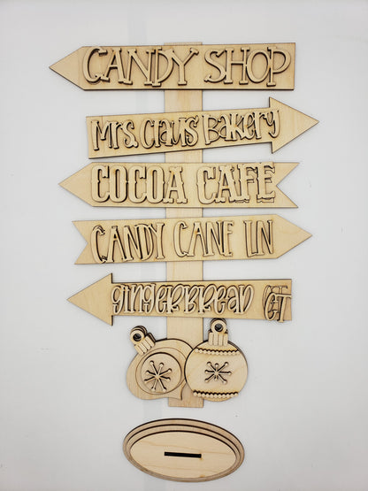 Christmas Arrow Street Sign