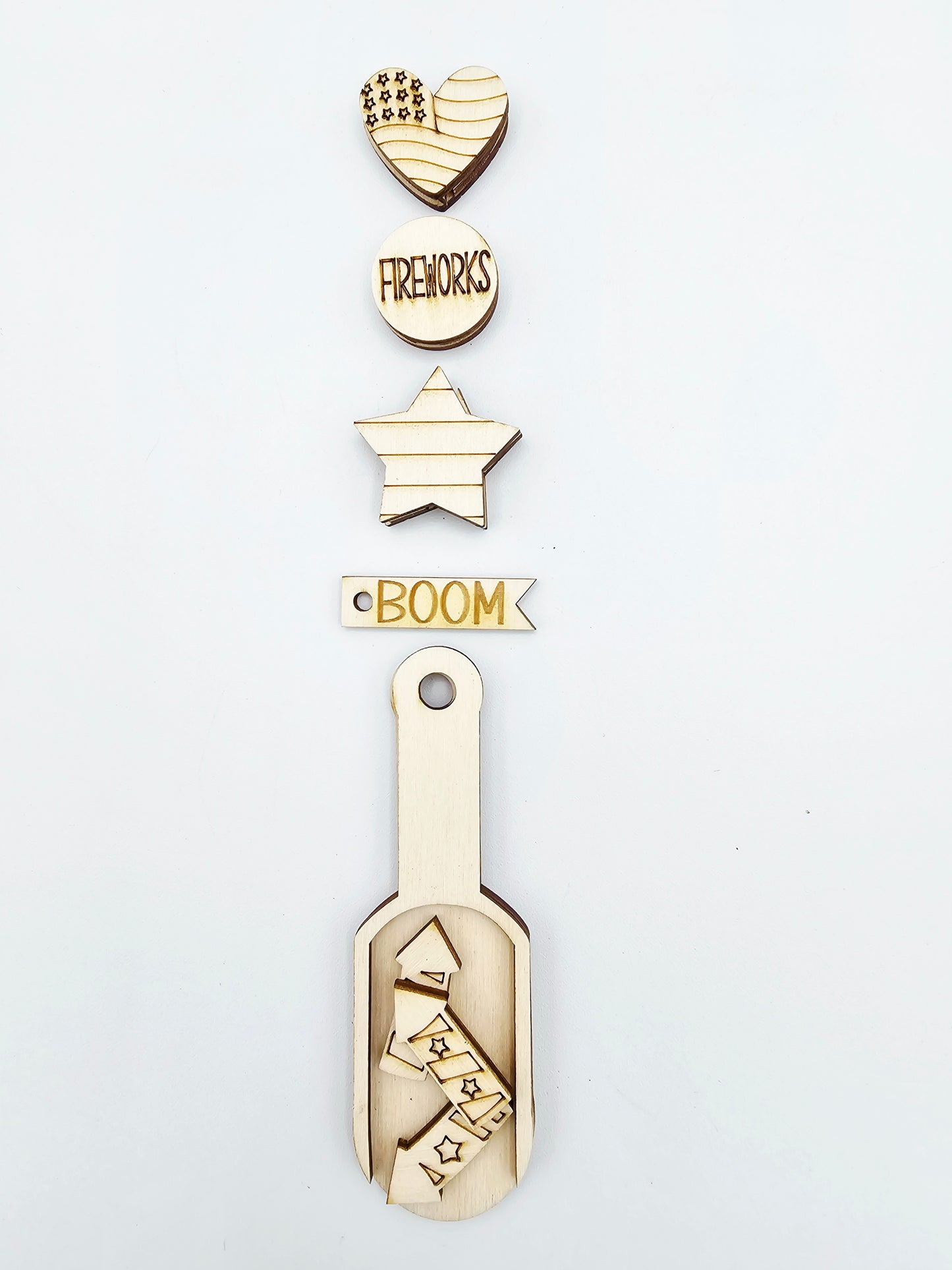 Patriotic Scoop Ornament Tag