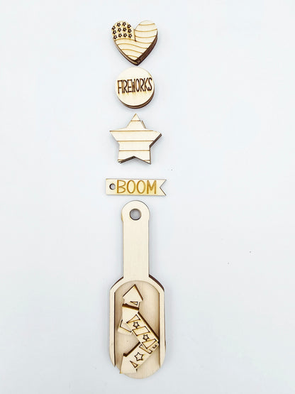 Patriotic Scoop Ornament Tag
