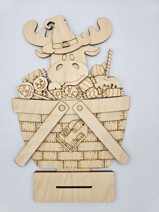Halloween Moose Basket - Large