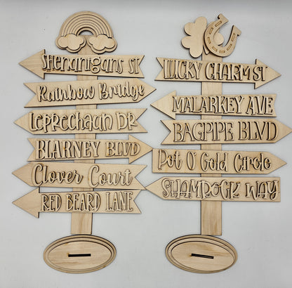 St. Patrick Arrow Street Sign