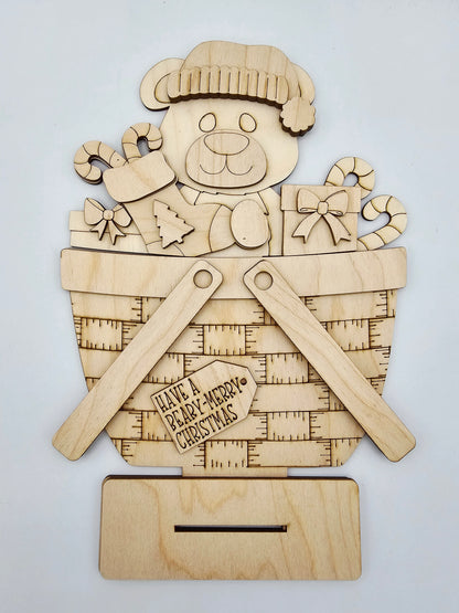 Christmas Bear Basket - Large