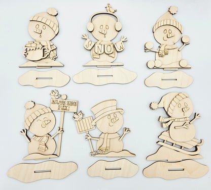 Winter Snowman Sitters x6