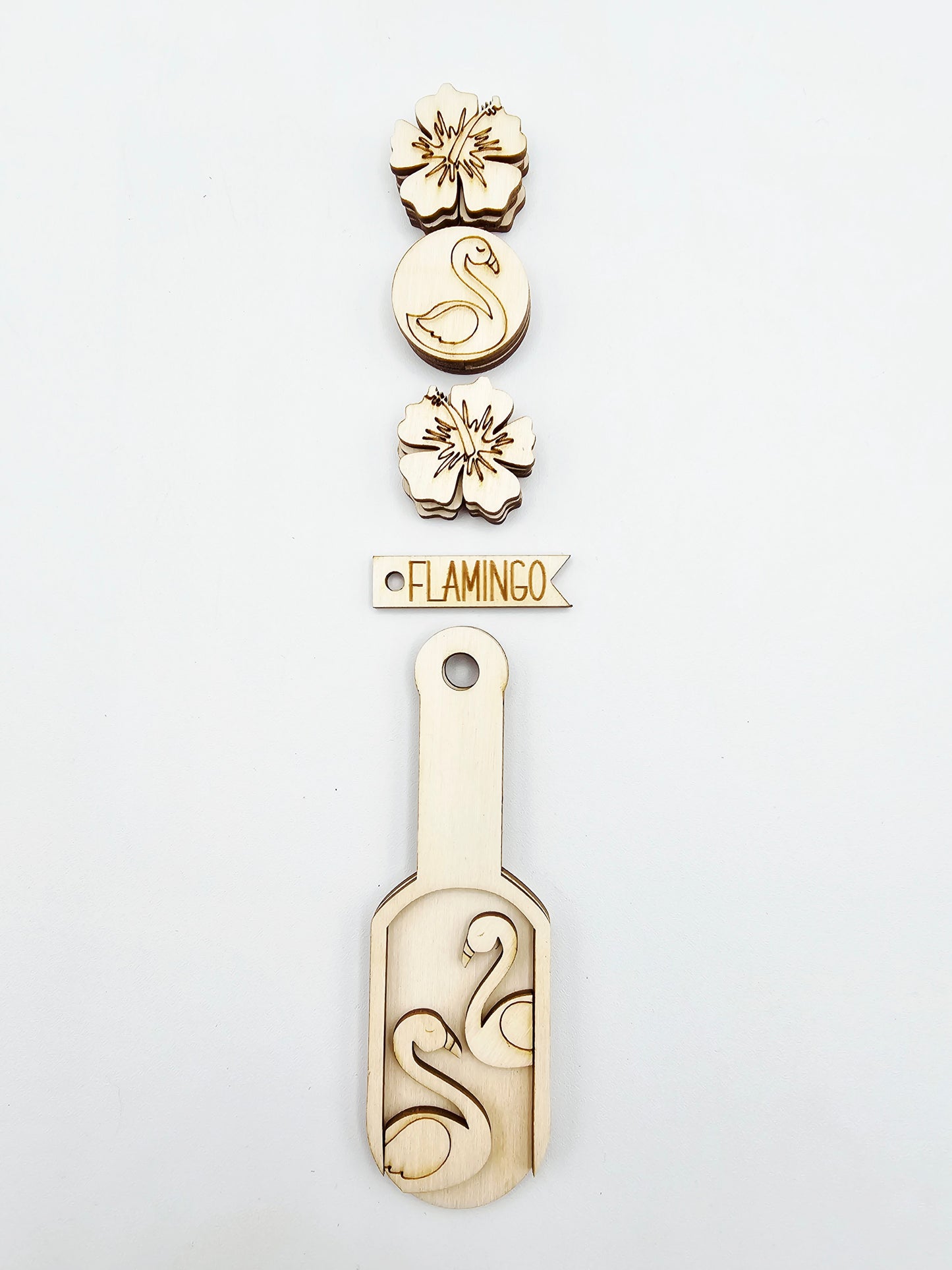 Flamingo Scoop Ornament Tag