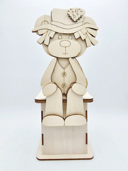 Scarecrow Bears Shelf Hanging