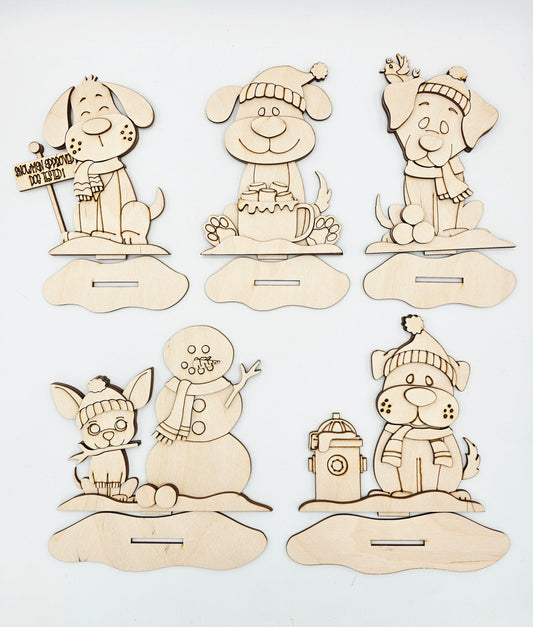 Winter Dog Sitters Set 2