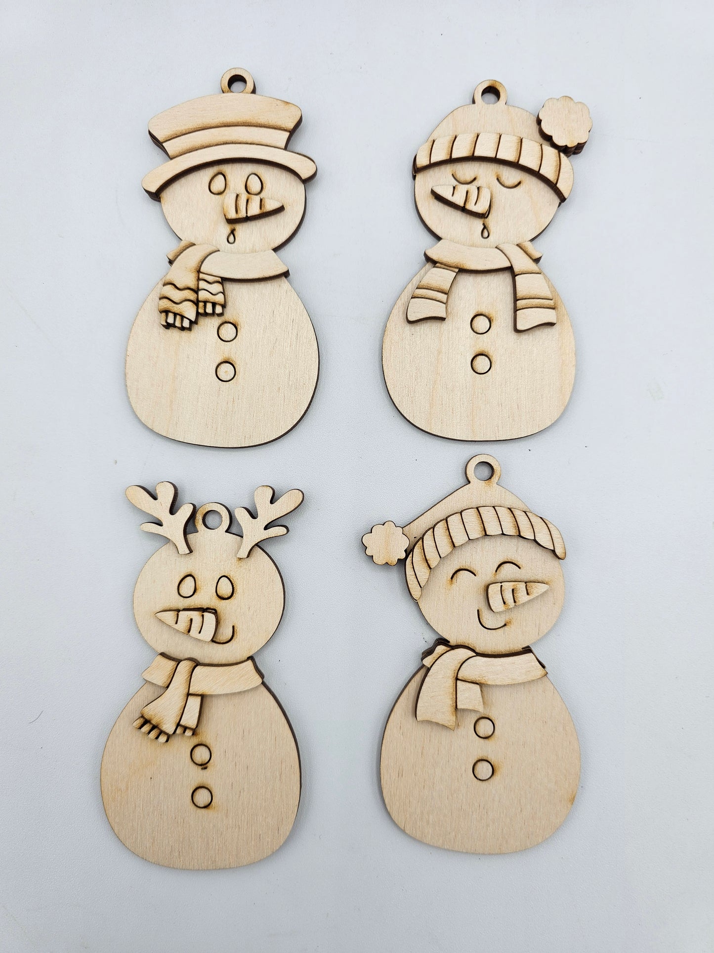 Full Snowman Ornaments Set of 10