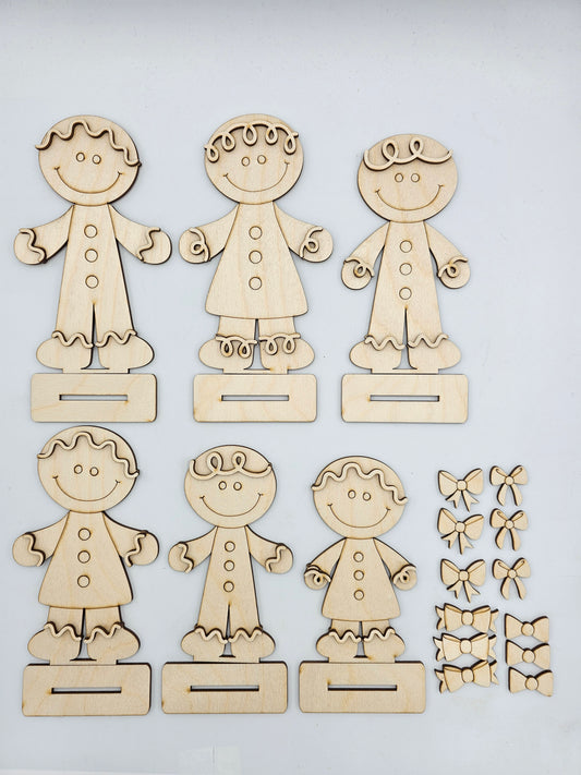 Gingerbread Family Sitters x6