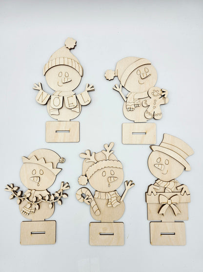 Christmas Snowman Sitters x5