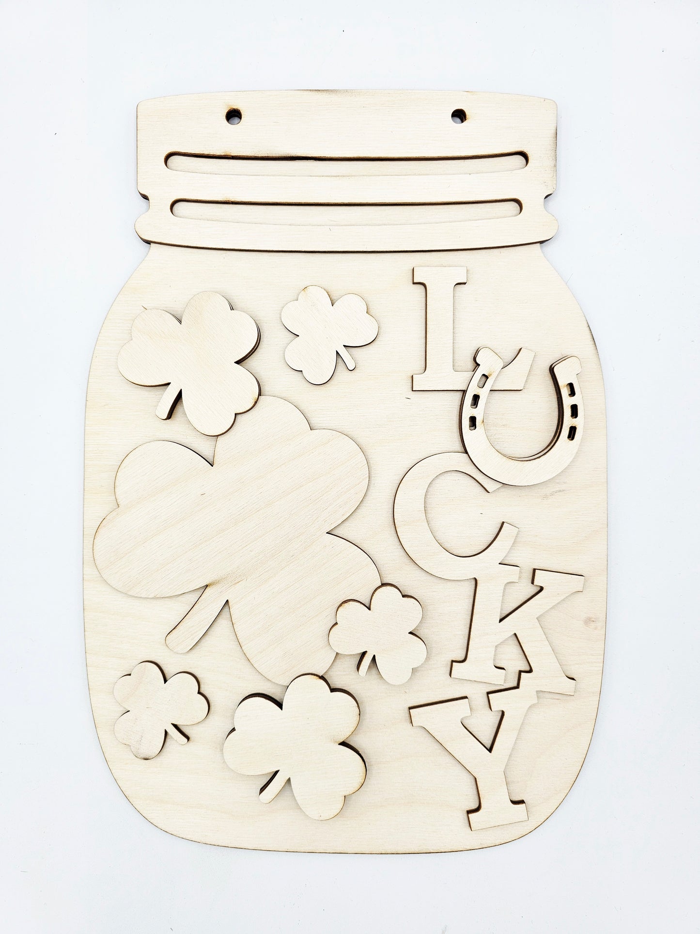 Lucky Mason Jar Hanger - Large