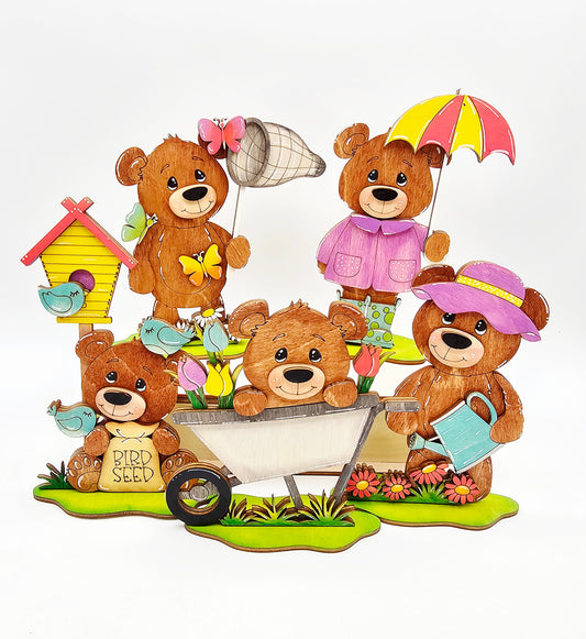 PAINTED - Spring Bear Sitters