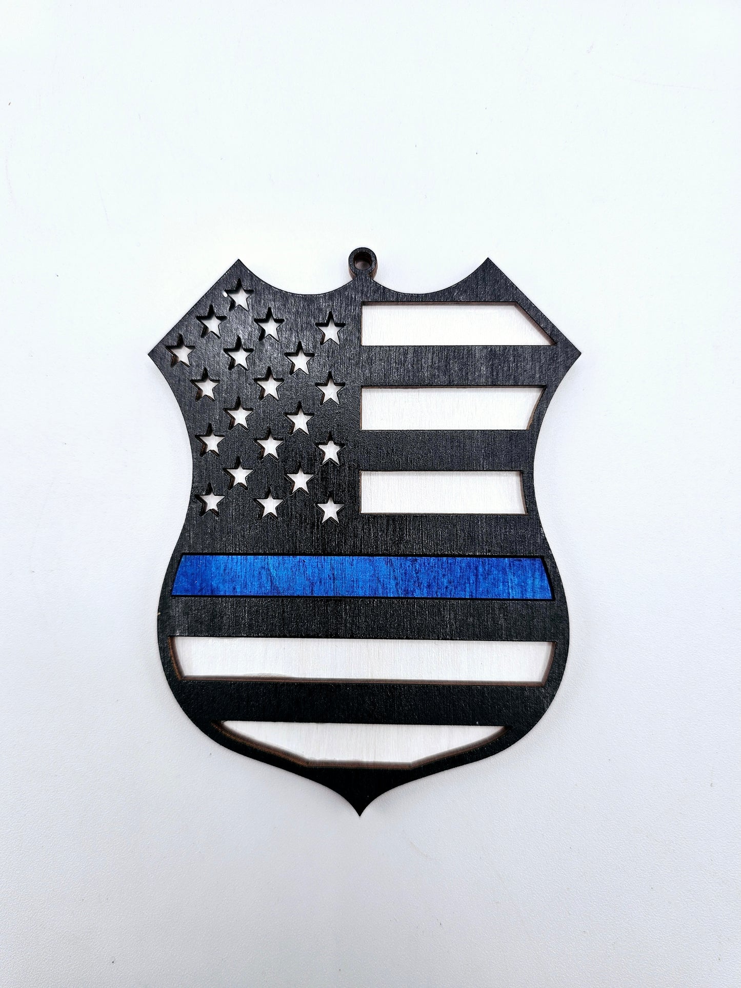 PAINTED - Law Enforcement Badge Ornament