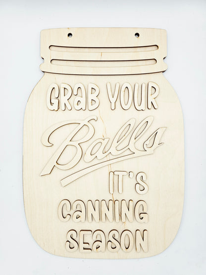 Grab Your Balls Mason Jar