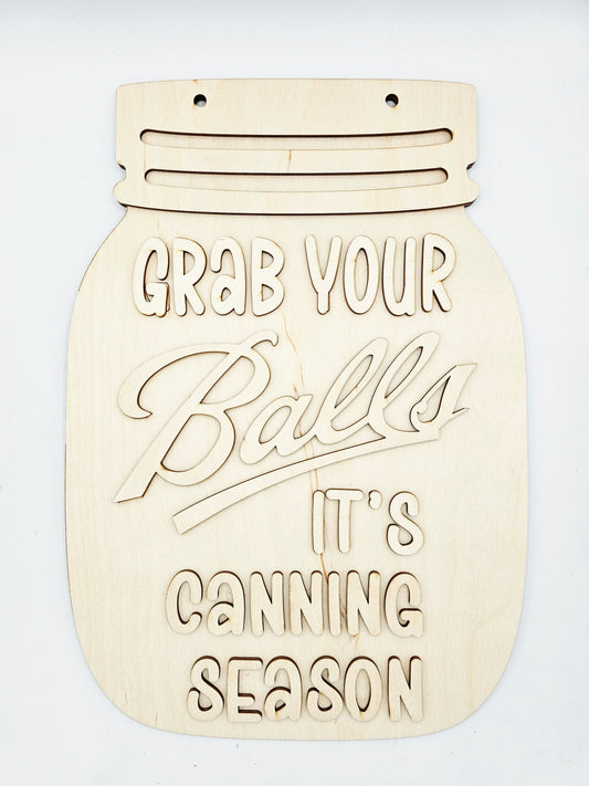 Grab Your Balls Mason Jar