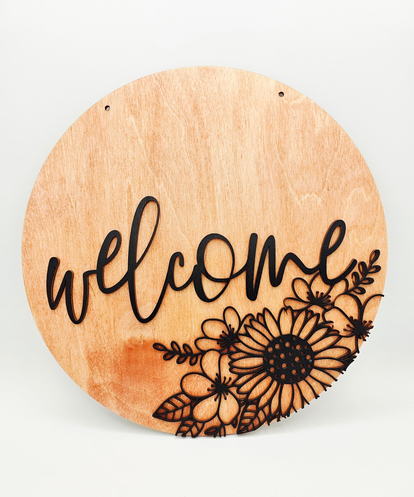 Welcome Floral Round - Side