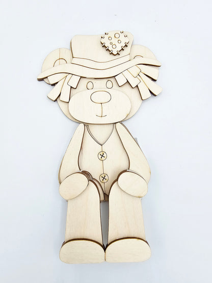 Scarecrow Bears Shelf Hanging