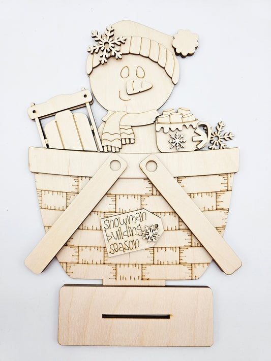 Snowman Basket - Large